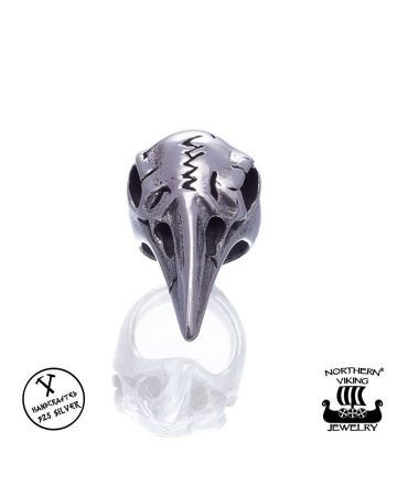 Northern Viking Jewelry Raven Skull partakoru NVJHE022