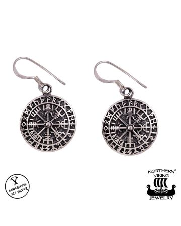 Northern Viking Jewelry Vegvisir korvakorut NVJKK012