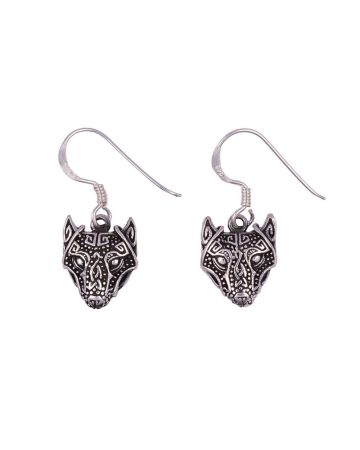Northern Viking Jewelry Guardian Wolf korvakorut NVJKK029