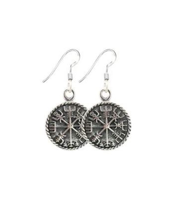Northern Viking Jewelry Vegvisir -korvakorut NVJKK030