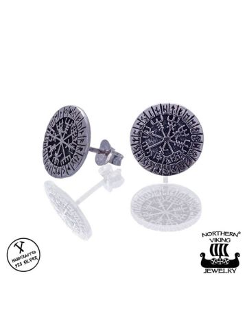 Northern Viking Jewelry Riimu Vegvisir korvakorut NVJKK037