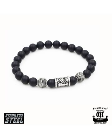 Northern Viking Jewelry Blackstone Knotwork - rannekoru NVJRA005