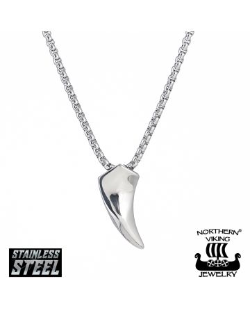 Northern Viking Jewelry Fenrir Wolf Tooth -kaulakoru