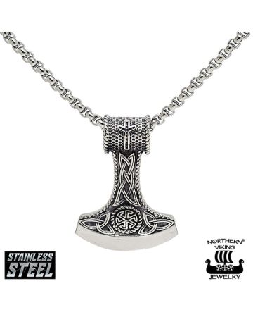 Northern Viking Jewelry Algiz Axehead -kaulakoru 55 cm NVJRS066