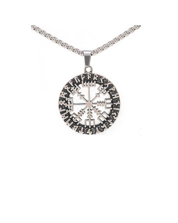 Northern Viking Jewelry Riimu Viikinkikompassi -kaulakoru 70cm NVJRS086