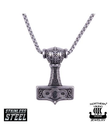 Northern Viking Jewelry Eternity Knotwork Thor's Hammer kaulakoru 50 cm NVJRS090