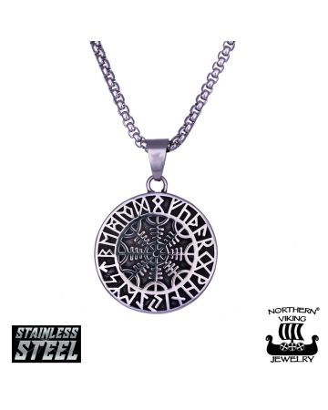 Northern Viking Jewelry Riimu Helm Of Awe kaulakoru 55 cm NVJRS103