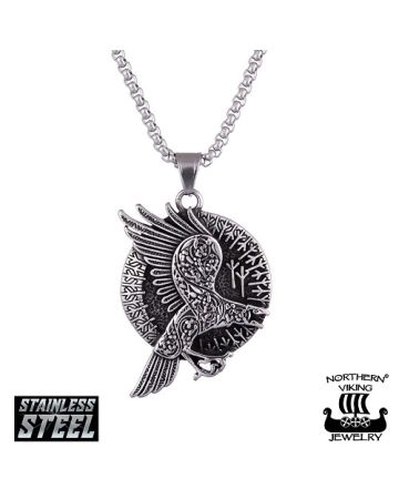 Northern Viking Jewelry Flying Raven -kaulakoru 60 cm NVJRS112