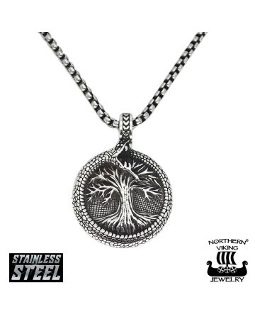 Northern Viking Jewelry Pendant Tree Of Life kaulakoru 50 cm NVJRS137