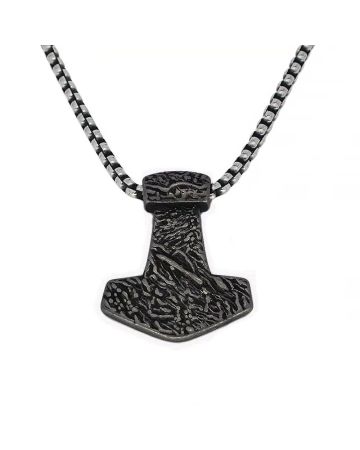 Northern Viking Jewelry Iron Thor's Hammer Halskette 50 cm  NVJRS146