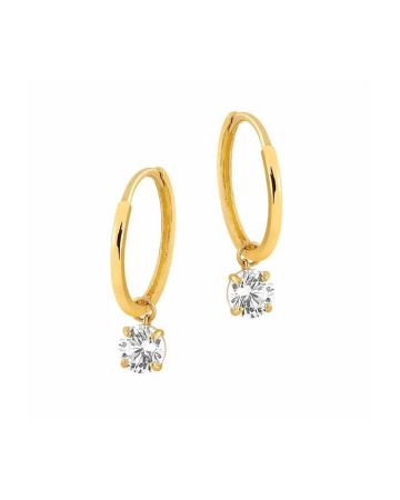 Kultaiset korvakorut 16 x 1,5 mm OT401088-CZ-R5