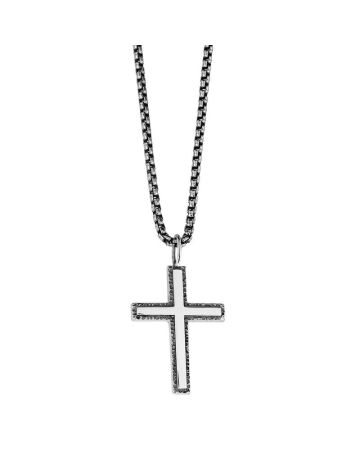 Hopeinen ristikaulakoru OTN-210210 50.0-1