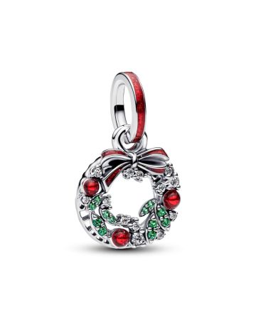 Pandora Holiday Wreath Double Dangle hela 794238C01
