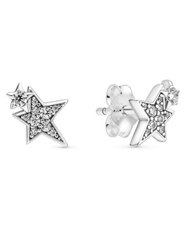 Pandora Sparkling Asymmetric Stars -korvakorut 290012C01