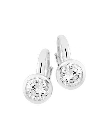 Hopeiset korvakorut PERS0614-9MM WHI