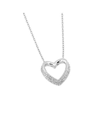 Hopeinen kaulakoru, sydän PNS0243