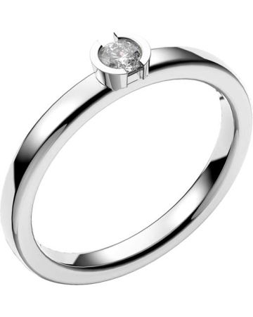 Schalins Rhen 0,12 ct,  Weißes Gold