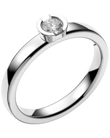 Schalins Rhen 0,20 ct,  Weißes Gold