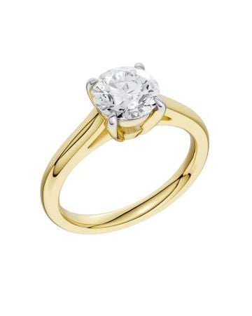Brilliant Star laboratoriotimanttisormus 1,5 ct  RS02504 YG 1.50