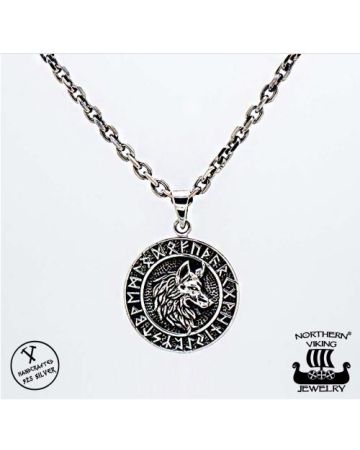 Northern Viking Jewelry Rune Wolf -riipus NVJ-H-RS050