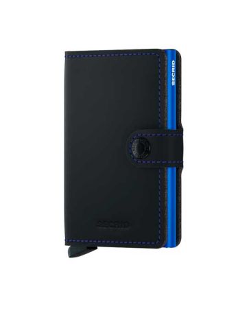 Secrid Miniwallet Matte Black & Blue MM-BLACK&BLUE