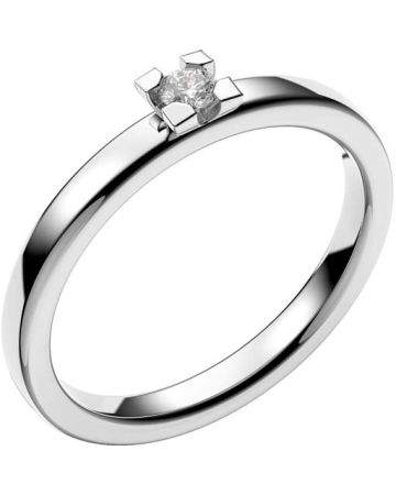 Schalins Seine 0,07 ct,  Weißes Gold