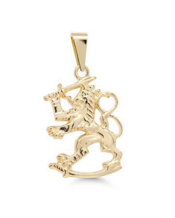 Kultainen Suomileijona riipus 22 mm SLR-22KK