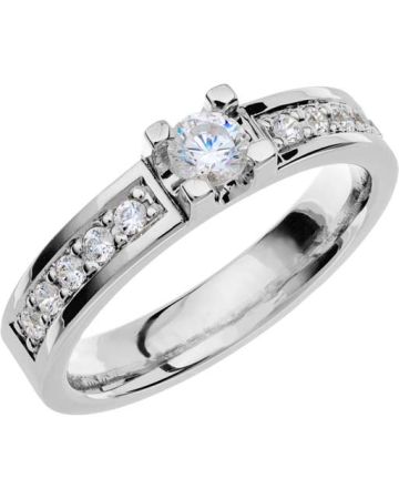 Schalins Solvind 0,40ct,  Weißes Gold