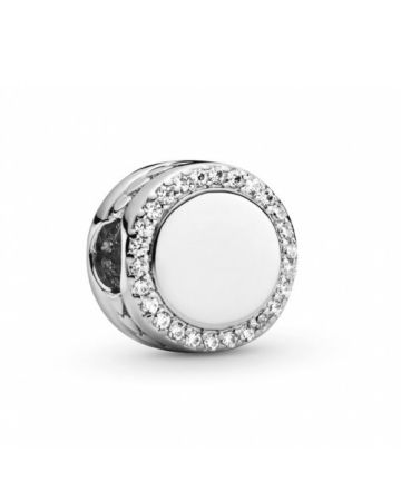Pandora Engravable Sparkling Button hela 798747C01