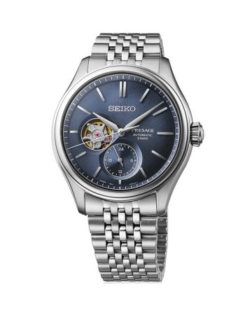 Seiko Presage Classic Open Heart in Ai-iro Japan Blue SPB527J1