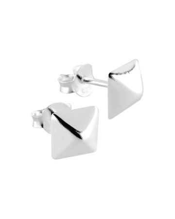 Hopeiset tappikorvakorut, neliö SPE05781-00