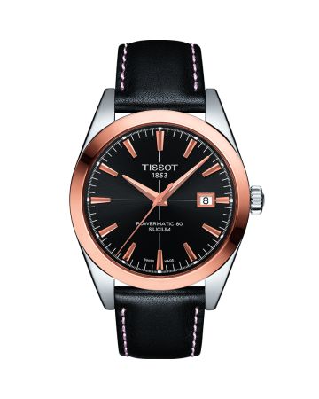 Tissot Gentleman Powermatic 80 Silicium Solid 18K Gold Bezel T927.407.46.051.00