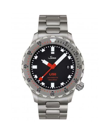 Sinn U50 Diving -rannekello / teräs 1050.010