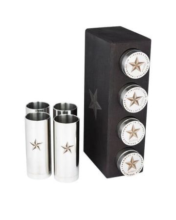 Ukko Schnapps 4 Sheriffi -snapsilasisetti 6430056830438