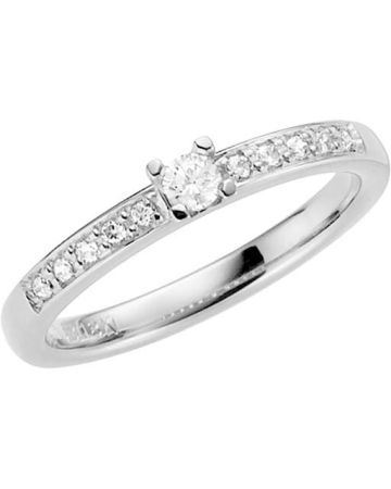 Schalins Virvla 0,20ct,  Weißes Gold