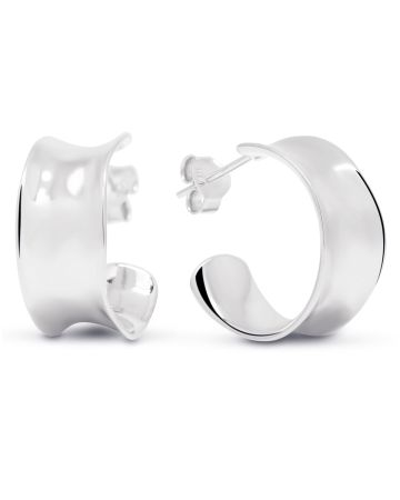 Silber Creolen, Breit WE-42005