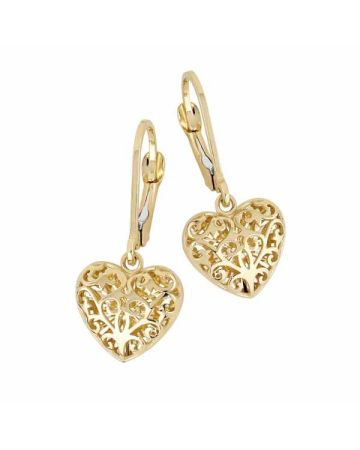 Kultaiset sydänkorvakorut XE13325-II-DC-1