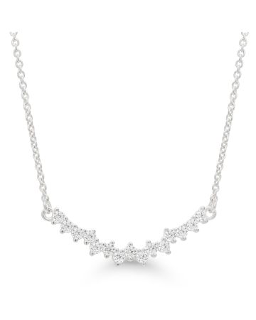 Silberkette, Zirkonia-Reihe BOL-N5951Z / 40-45 cm