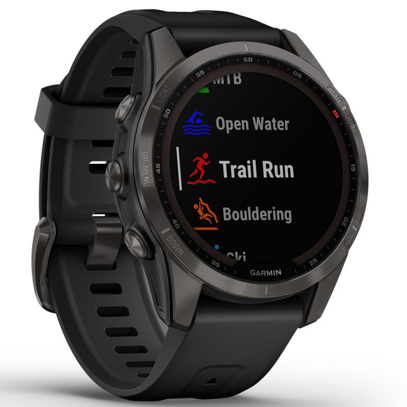 Garmin Fenix 7S Sapphire Solar ,Carbon Gray DLC w/ith Black 010-02539-25-4