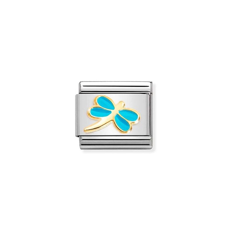 Nomination Classic Turquoise Dragonfly 030285/58-1