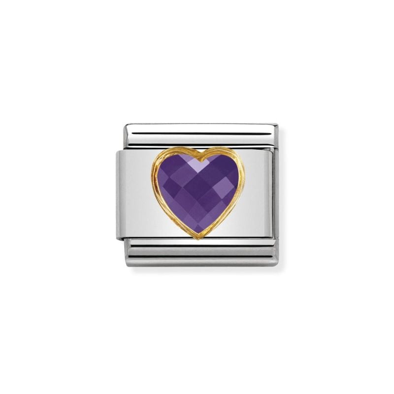 Nomination Classic 18K Violetti Zirkoniasydän 030610/001-1