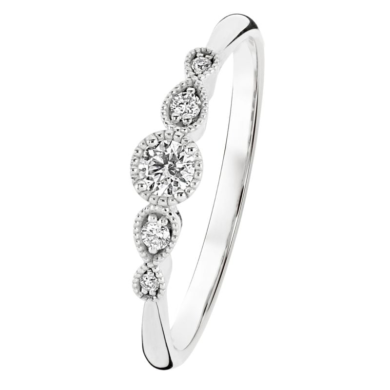 Kohinoor Clara timanttisormus / valkokulta 033-269V-13-5