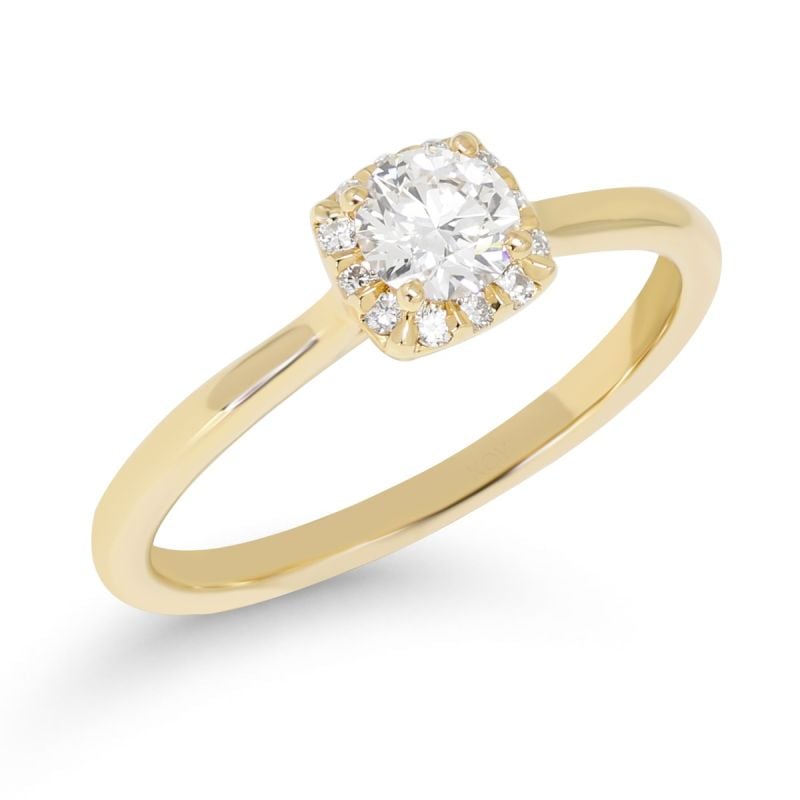 Beat Of Love Cushion Halo ring/ labordiamanten R-8314LD-10