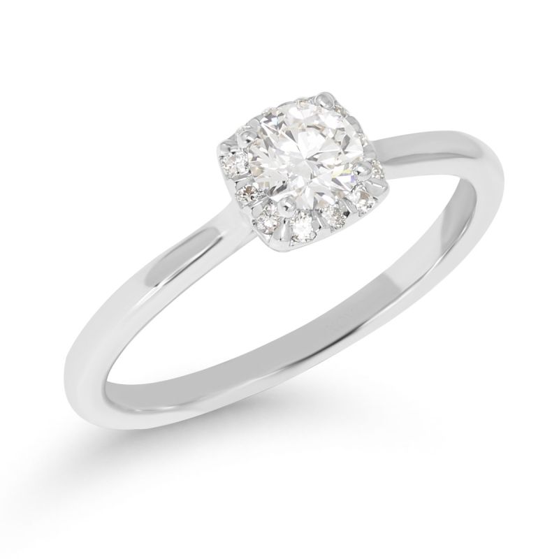 Beat Of Love Cushion Halo ring/ labordiamanten R-8314LDPDW-11
