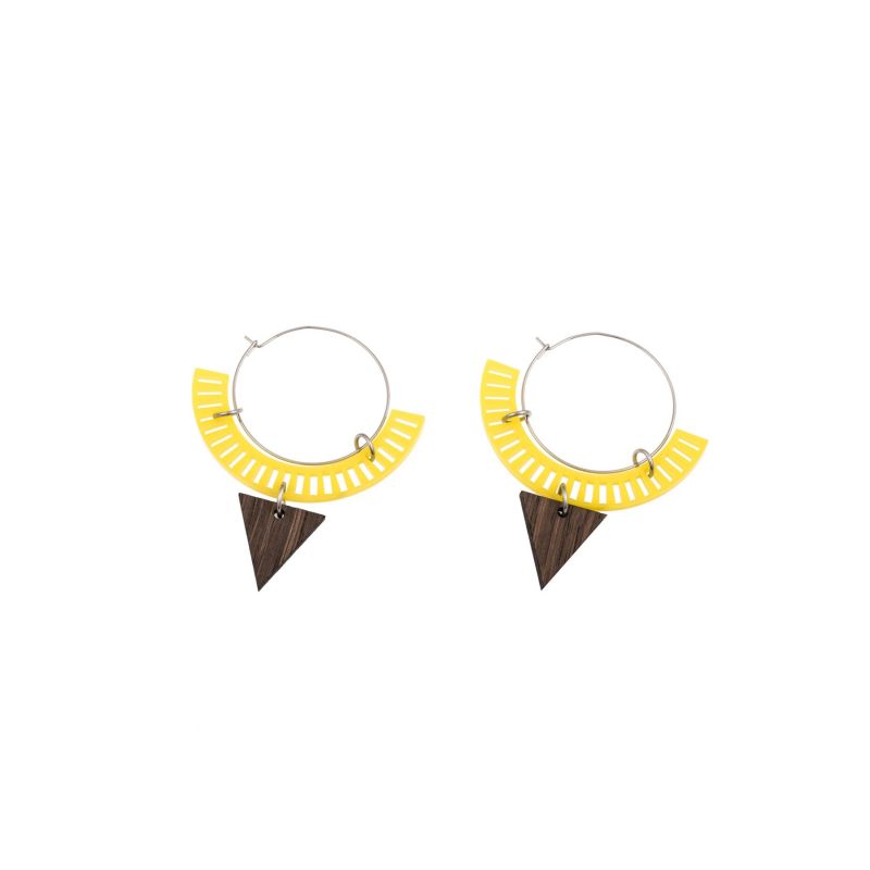Littlebit Design keltaiset rengaskorvakorut LB12008-1