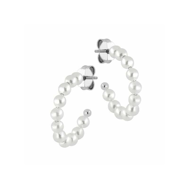 Hopeiset helmikorvakorut 18 mm 121383 SILVER-1