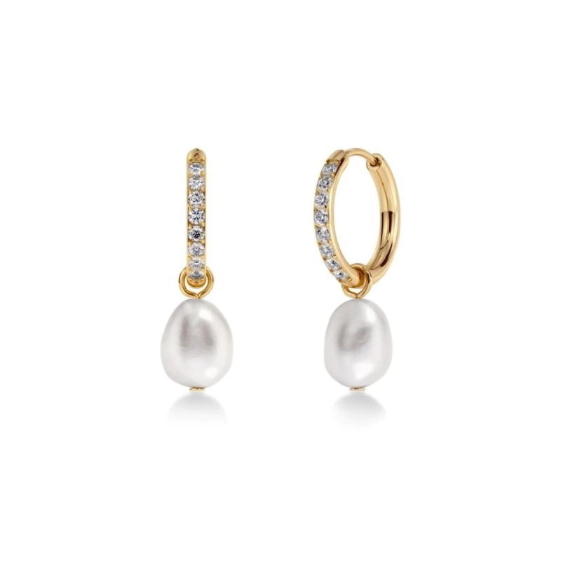 Edblad Perla Hoops Sparkle Gold Ohrringe 130660