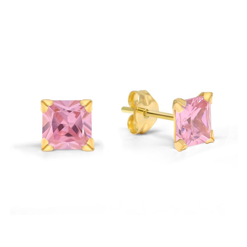 Kultaiset korvakorut, vaaleanpunainen 134761pink-1
