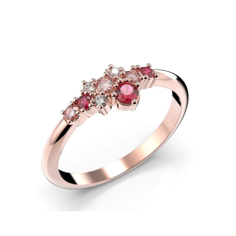 Festive Nelly Pink timanttisormus 609-019P-PK