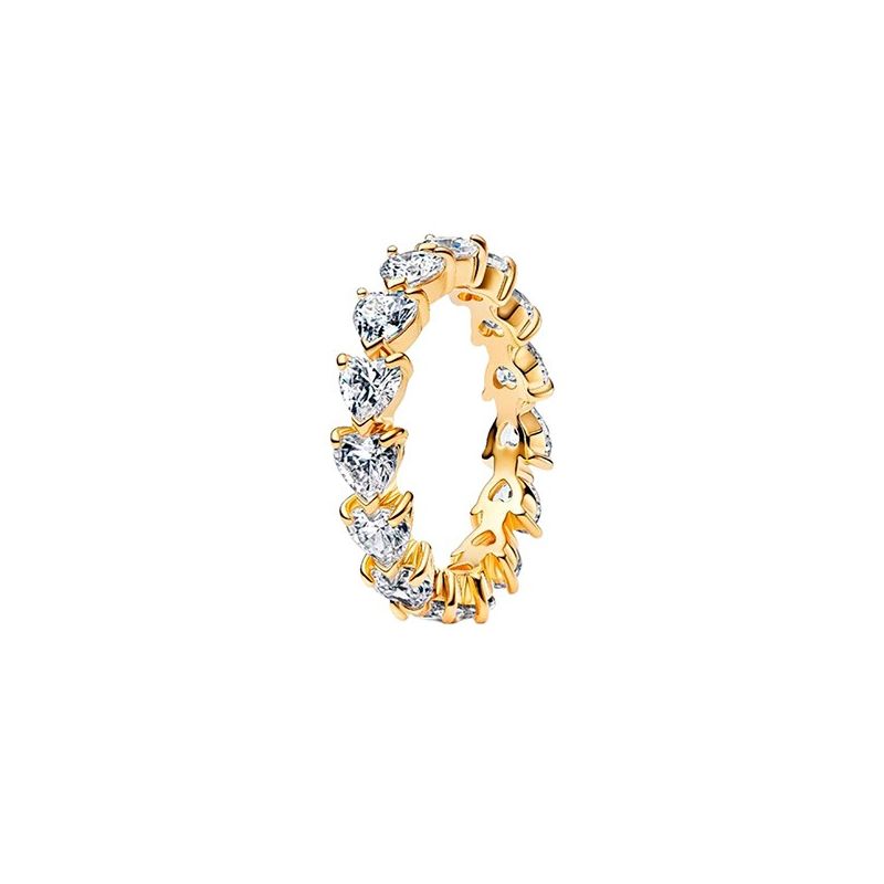 Pandora Band of Clear Hearts ring 163103C01